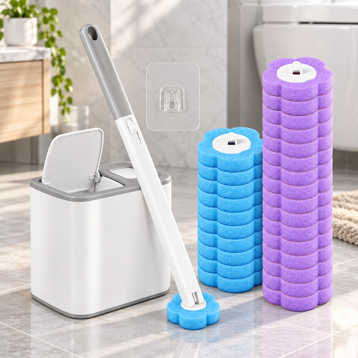 Brosse WC jetable avec recharges éponge