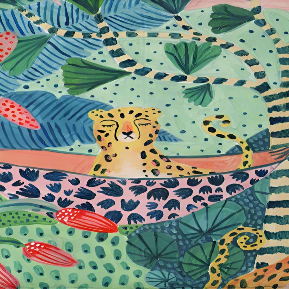 Duschvorhang Gepardenmotiv 180x180 cm