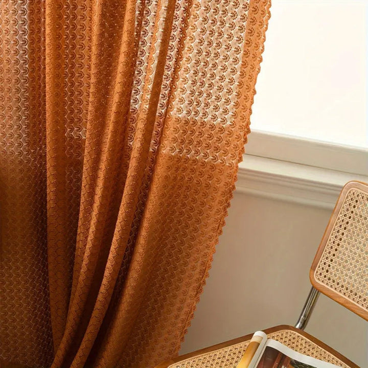 Vorhang Häkeloptik Boho lichtdurchlässig
