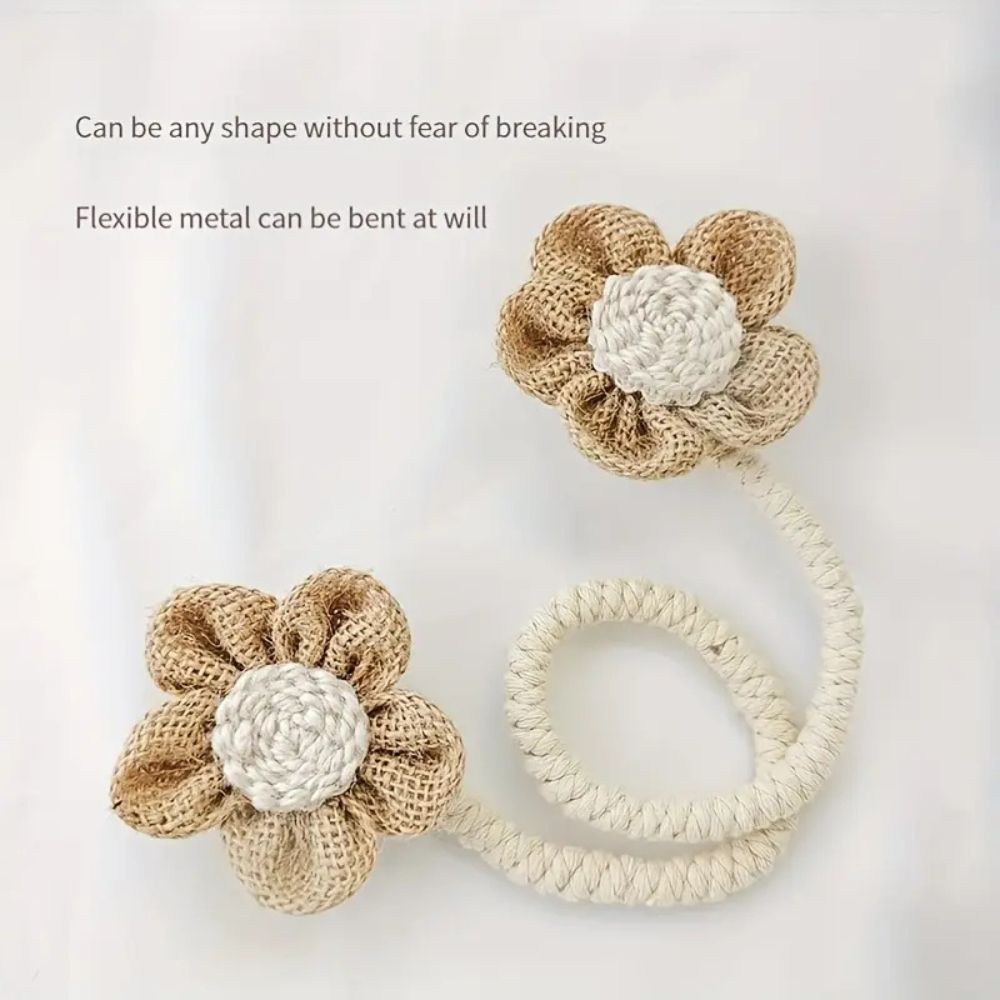 Raffhalter Hanfseil mit Blüte 2er-Set
