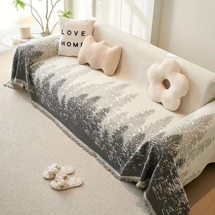 Sofaüberwurf Chenille Waldglanz