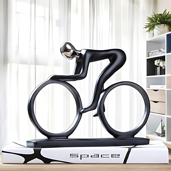 Skulptur Radfahrer Metall
