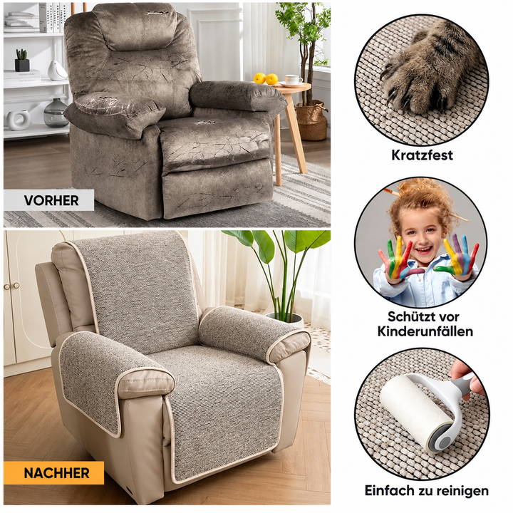 Chenille-Jacquard-Bezug für Sessel und Sofa, kratzfest – Chic