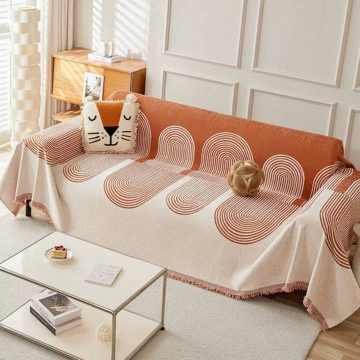 Sofaüberwurf Chenille uni