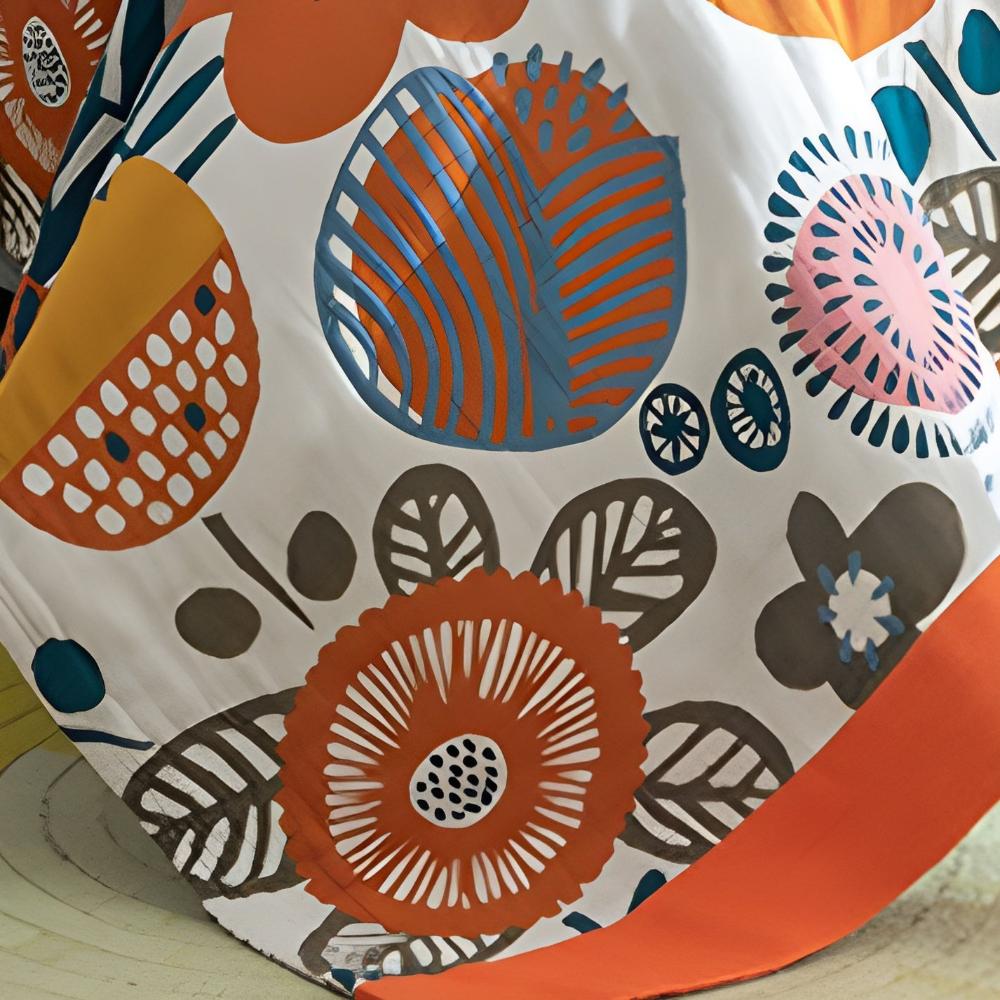 Baumwolldecke mit floralem Boho-Muster