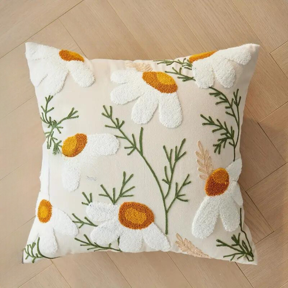Housse de coussin à feuillage tissé 45 x 45 cm – vue 06