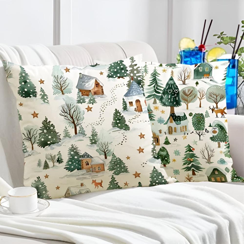 Housse de coussin paysage d&