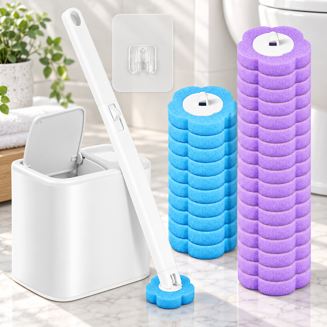 Brosse WC jetable avec recharges éponge