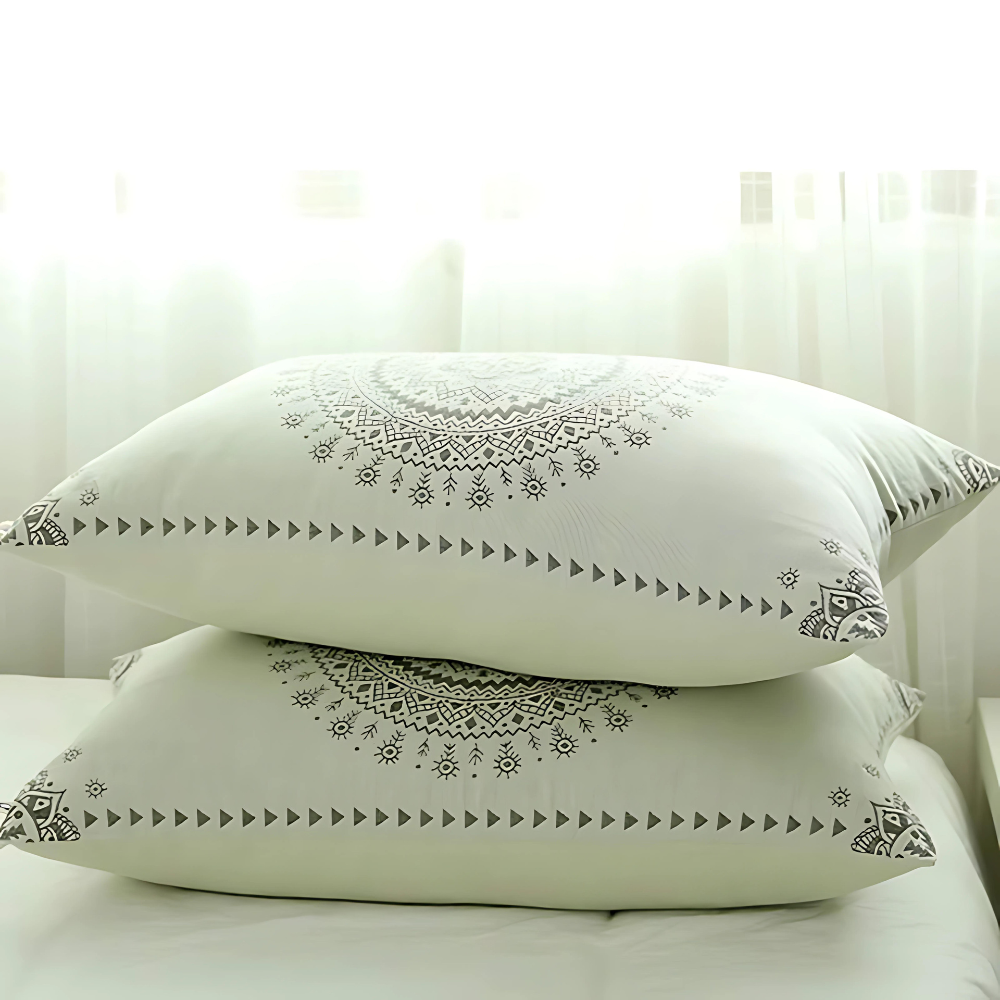 Musselin-Kissenbezüge, Mandala, 2er-Set