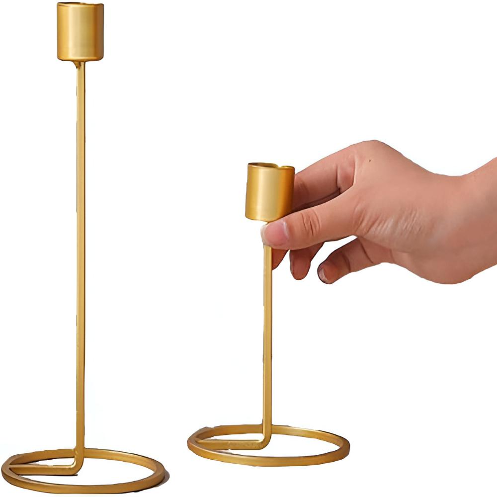Kerzenhalter Metall goldfarben