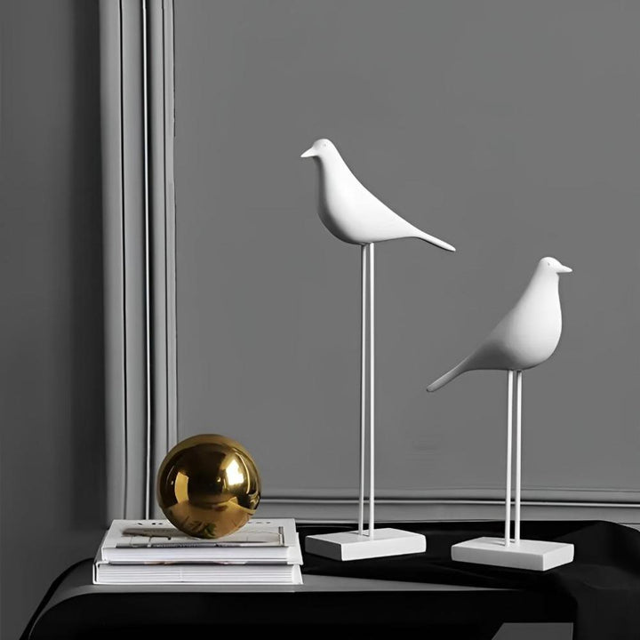 Figur Vogel minimalistisch Schwarz oder Weiß
