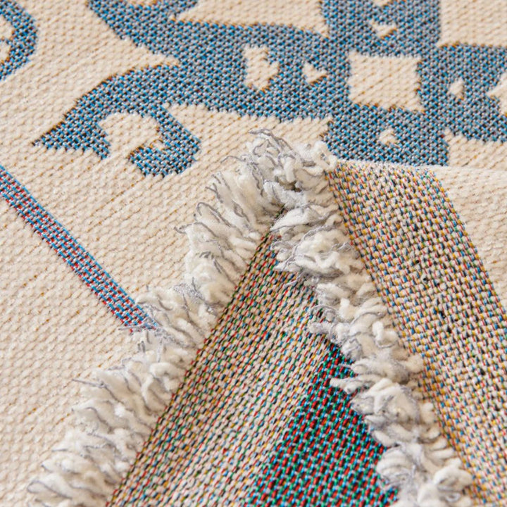 Chenille-Sofaüberwurf, Fliesenmosaik
