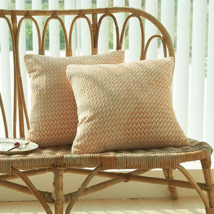 Housse de coussin à chevrons