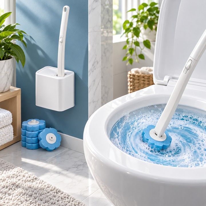 Brosse WC jetable avec recharges éponge