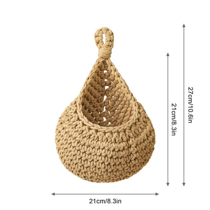 Panier suspendu en jute tressé