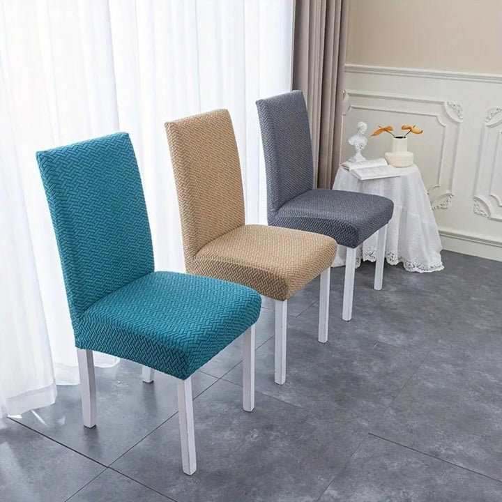 Stuhlhusse Samt Jacquard elastisch