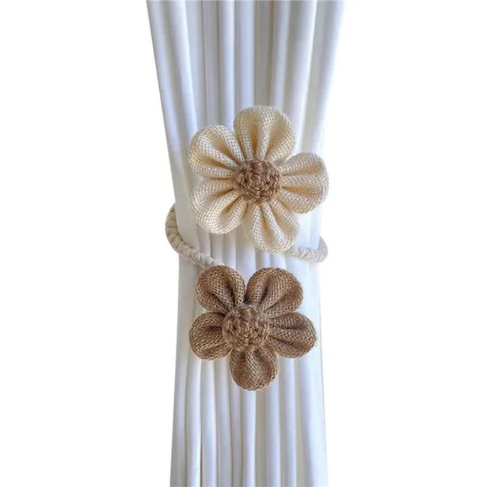 Raffhalter Hanfseil mit Blüte 2er-Set
