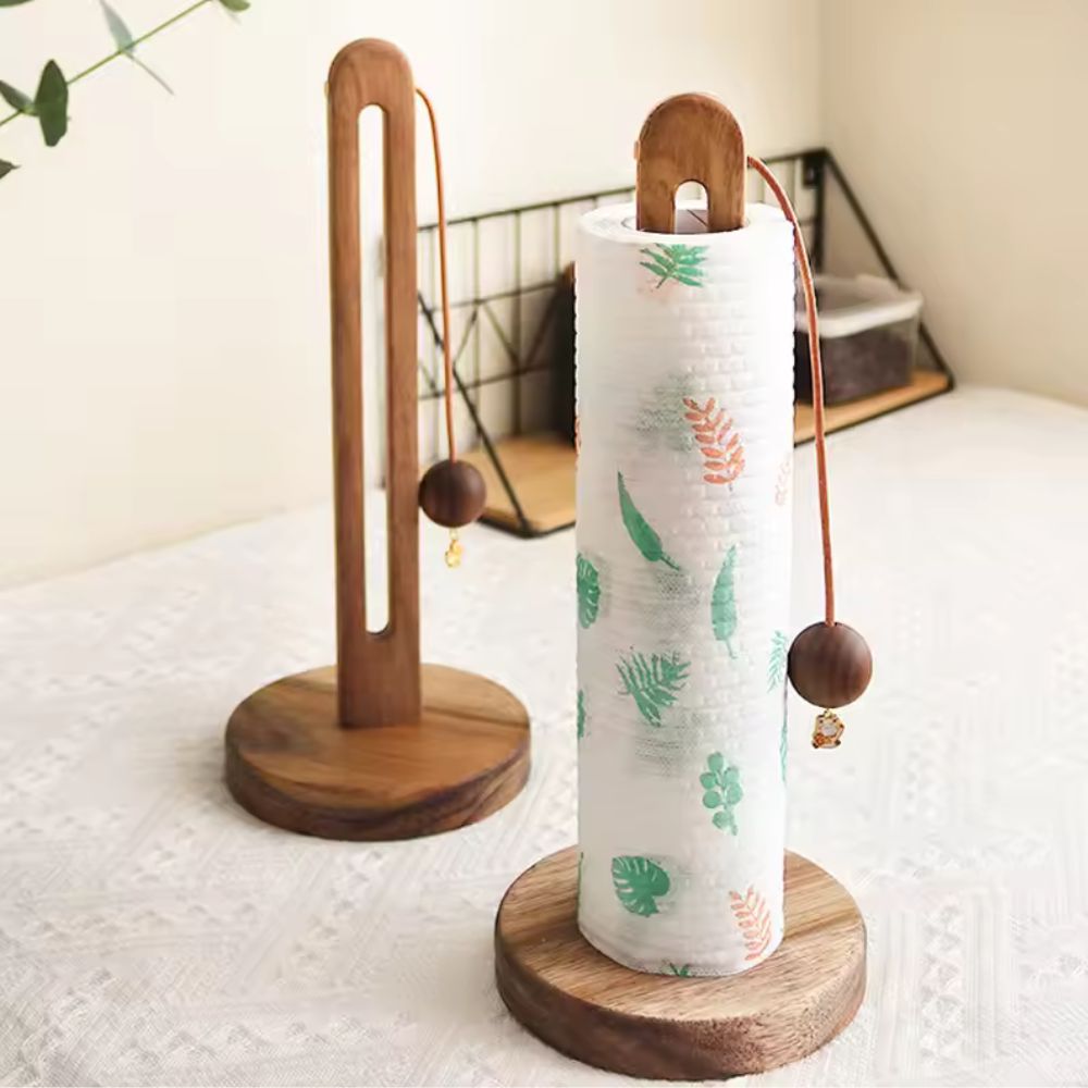 Küchenrollenhalter aus Akazienholz