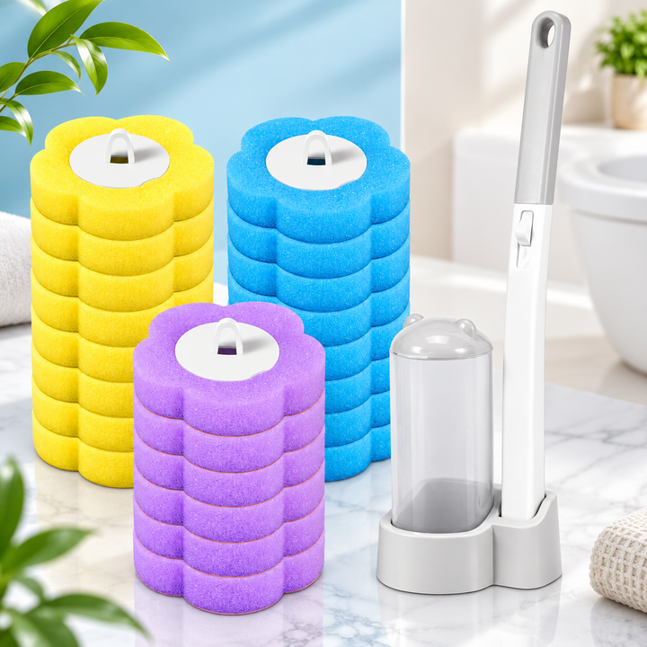 Brosse WC jetable avec recharges éponge