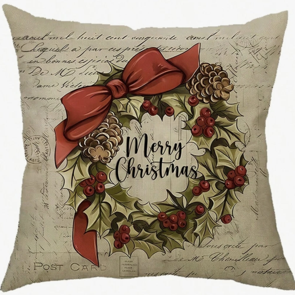 Kissenbezug Weihnachten Landhausstil 45x45 cm