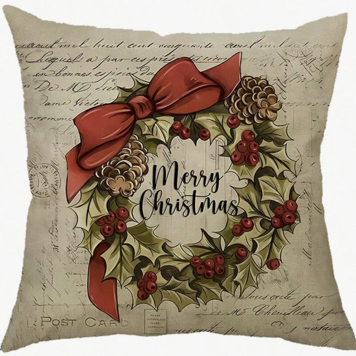 Kissenbezug Weihnachten Landhausstil 45x45 cm