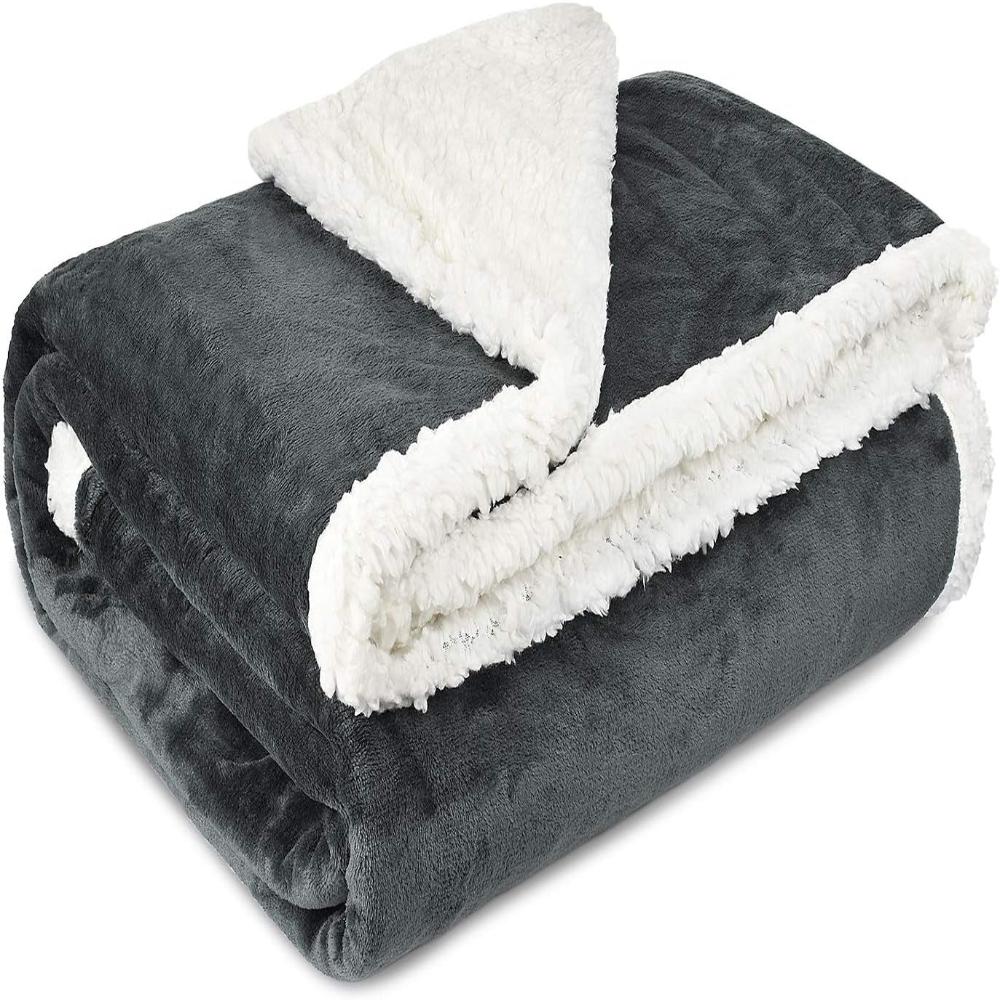 Wohndecke Velours und Sherpa wendbar