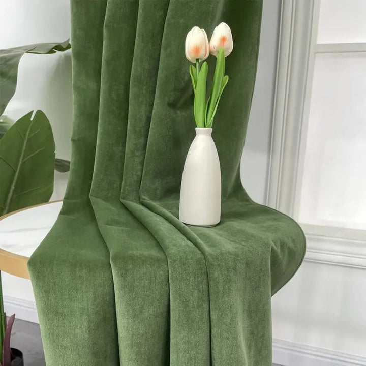Vorhang Samt Grasgrün