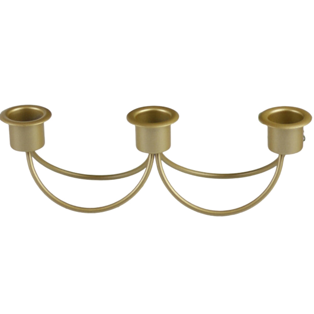 Kerzenhalter Eisen goldfarben 3er-Set