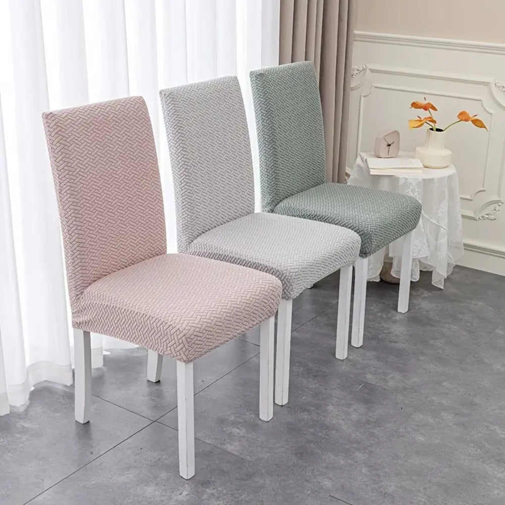 Stuhlhusse Samt Jacquard elastisch