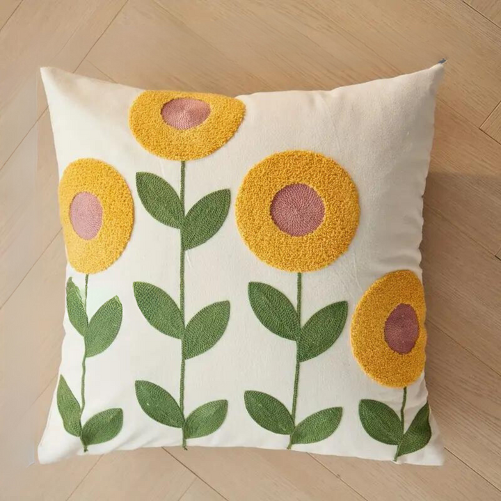 Housse de coussin à feuillage tissé 45 x 45 cm – vue 05