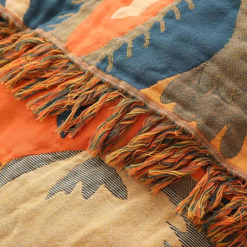 Wohndecke Wildblumen Boho
