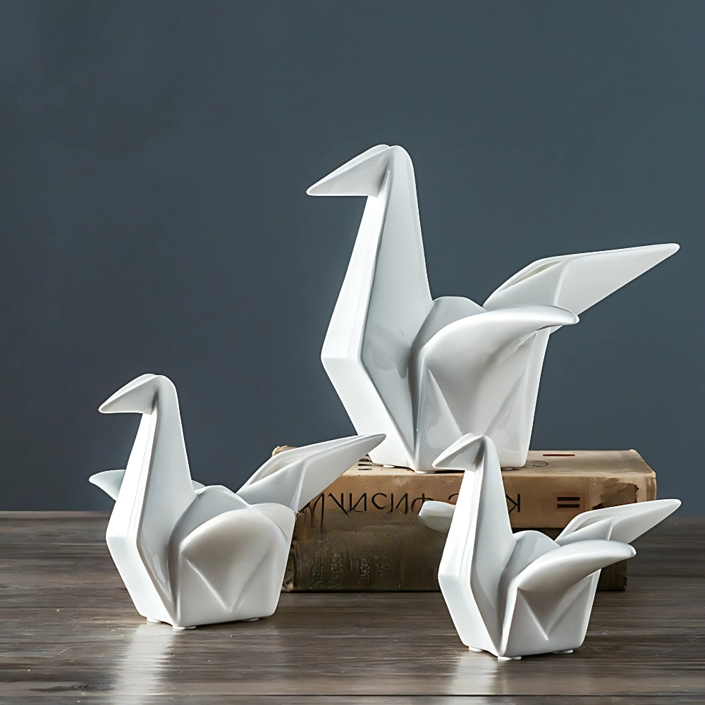 Figur Vogel Keramik Origami-Form