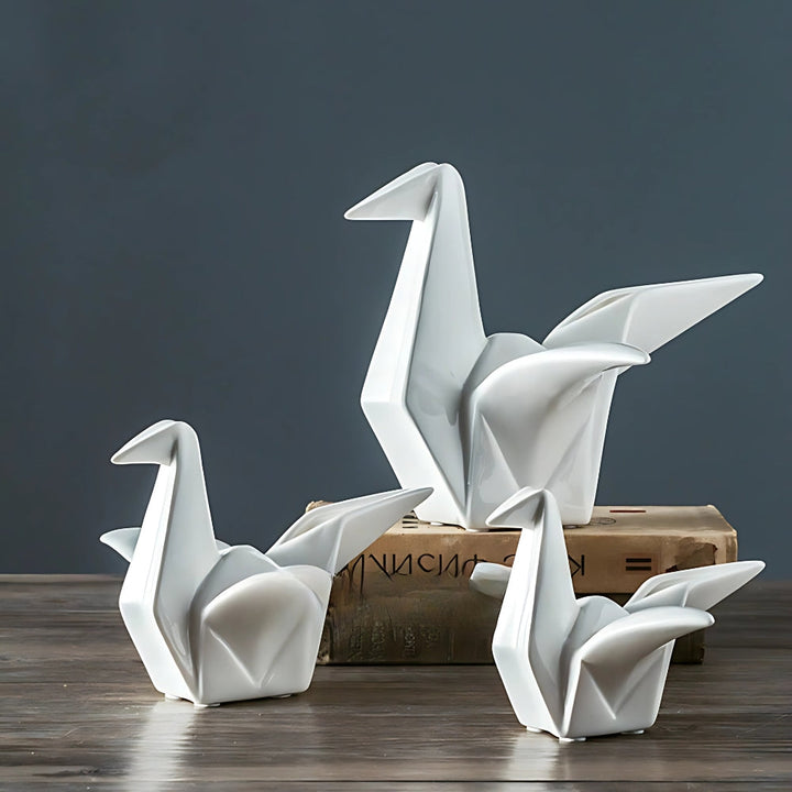 Figur Vogel Keramik Origami-Form