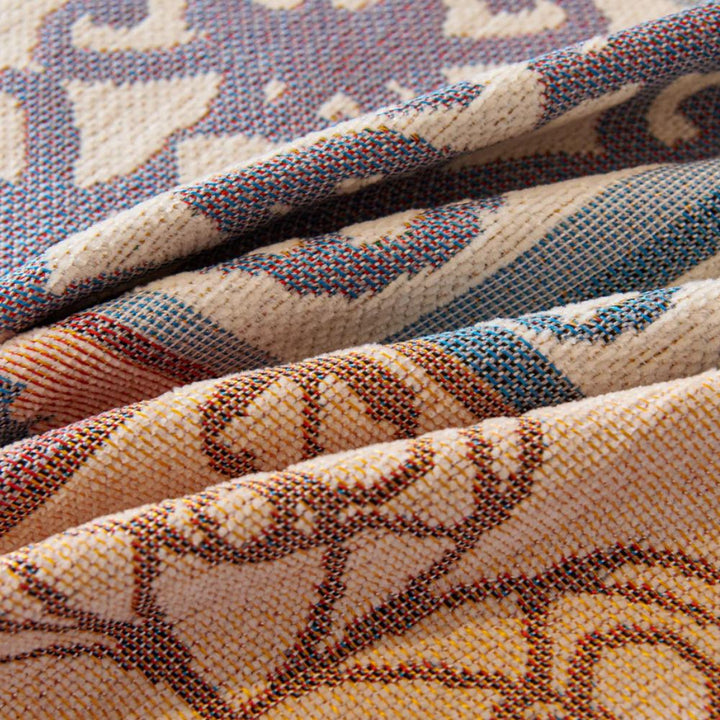 Chenille-Sofaüberwurf, Fliesenmosaik