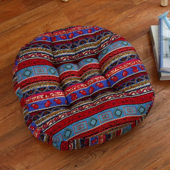 Rundes Boho-Bodenkissen 45 cm