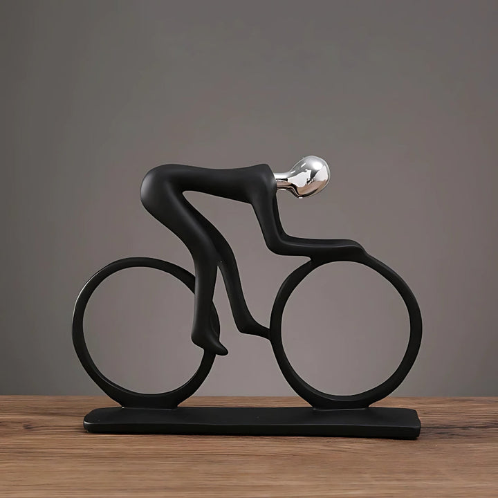 Skulptur Radfahrer Metall