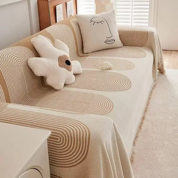 Sofaüberwurf Chenille uni