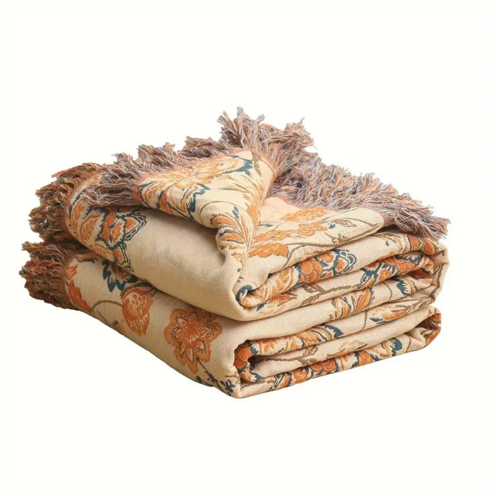 Rustikale Tagesdecke aus Baumwolle im Boho-Stil 200 x 230 cm