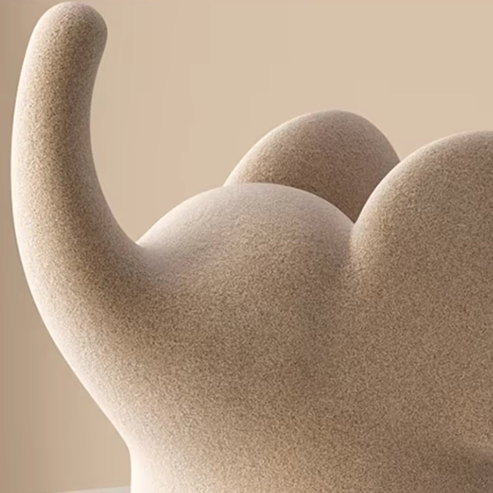 Elefantenfigur aus Kunstharz, Scharlachrot