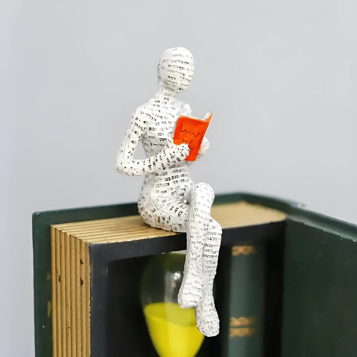 Figur lesende Frau Kunstharz