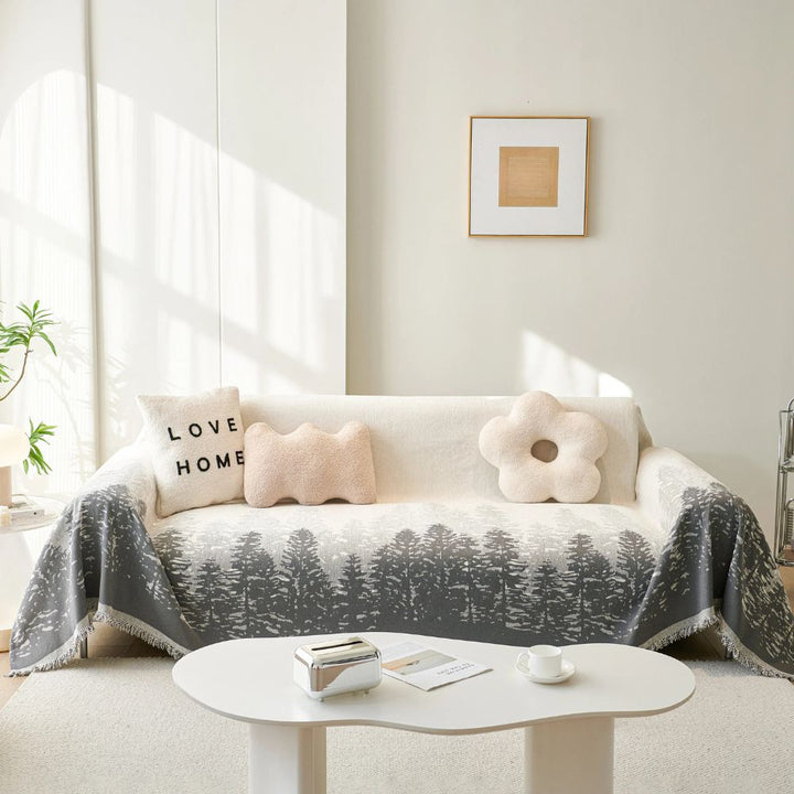 Sofaüberwurf Chenille Waldglanz