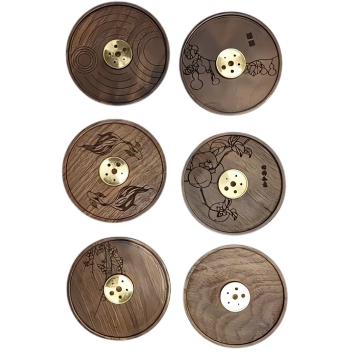 Räucherstäbchenhalter Holz mit Kupfer