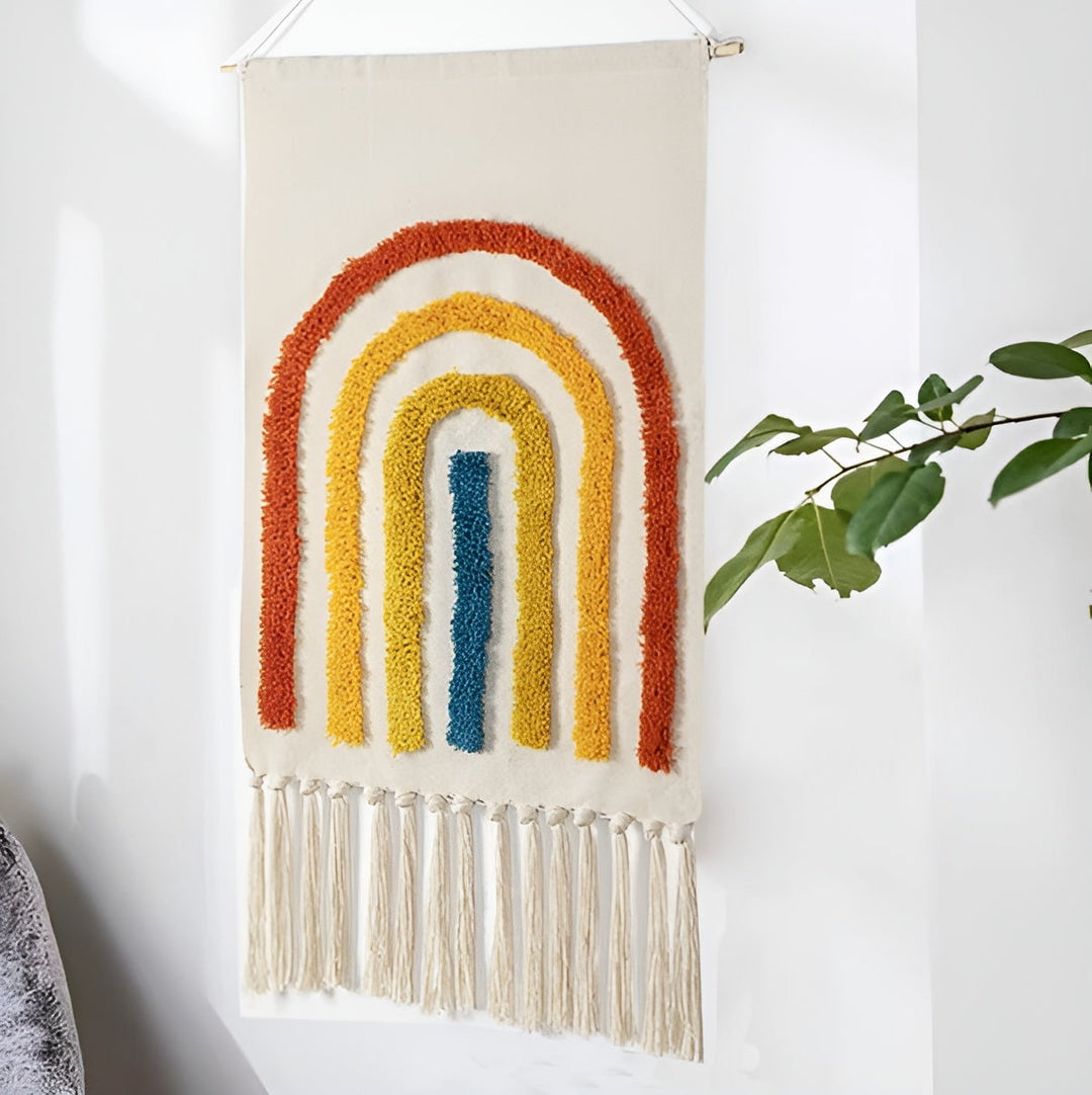 Wandbehang mit Fransen