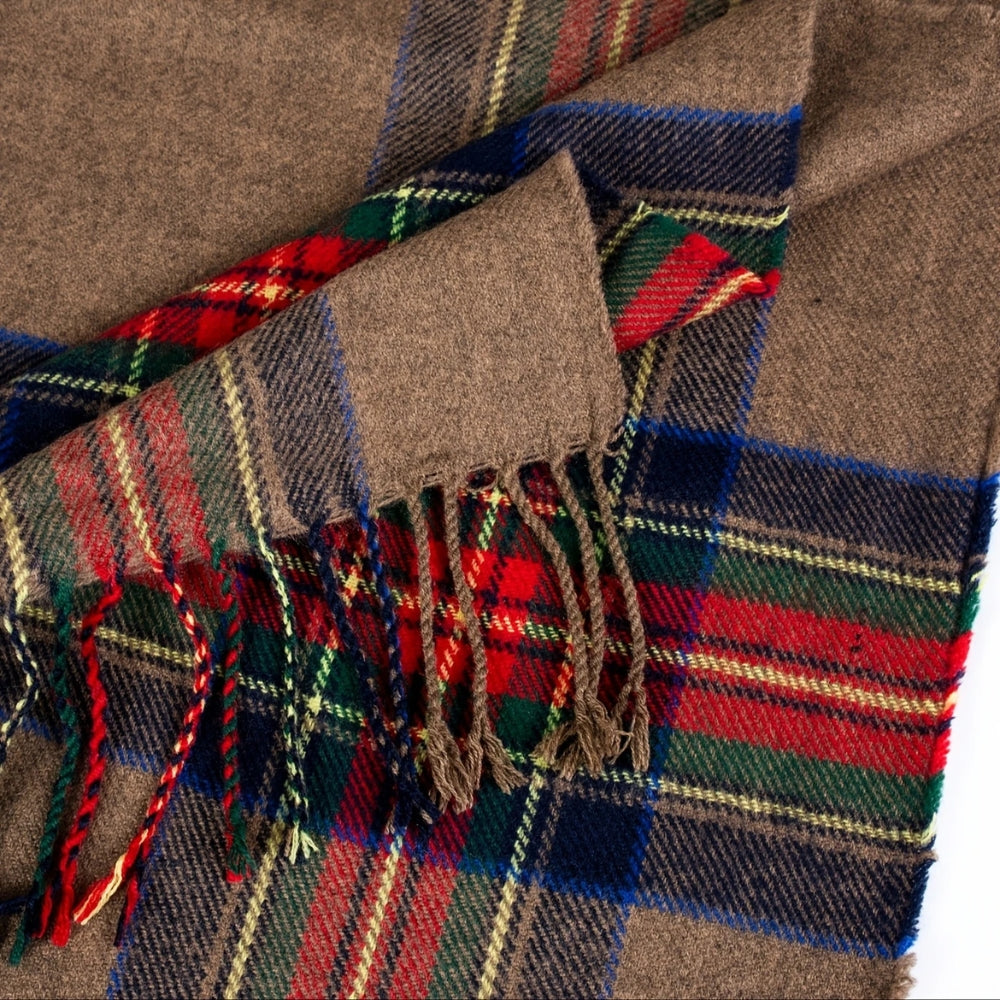 Poncho mit Kapuze Streifenmuster