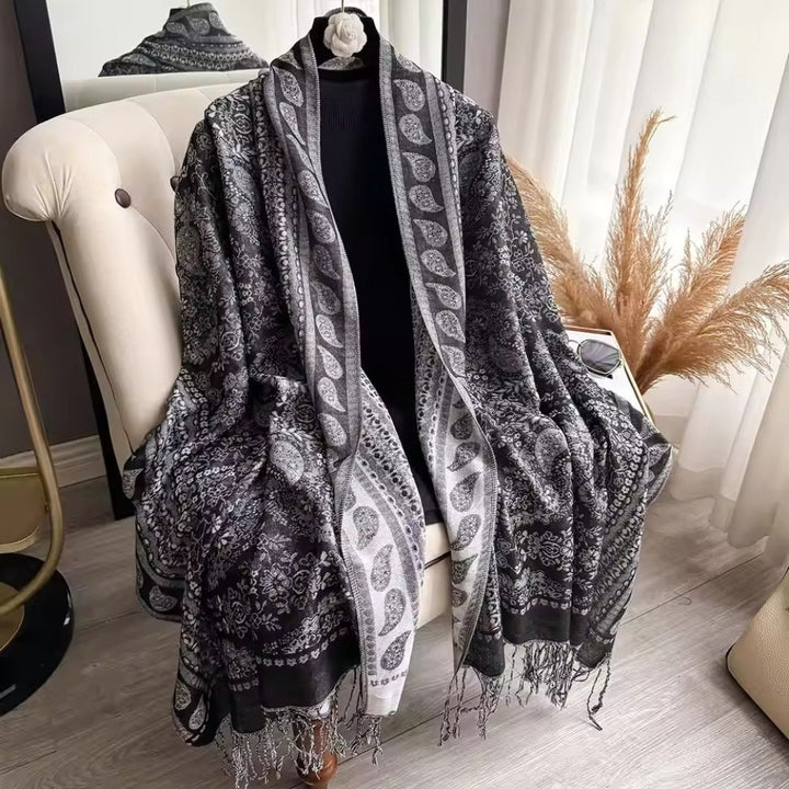 Schaltuch Boho-Blütenmuster