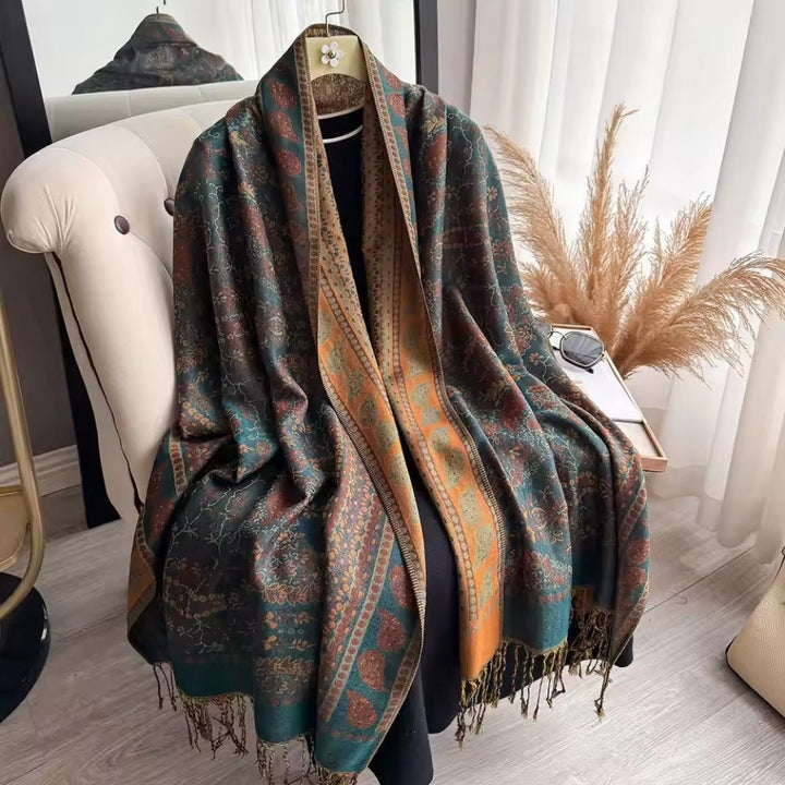 Schaltuch Boho-Blütenmuster