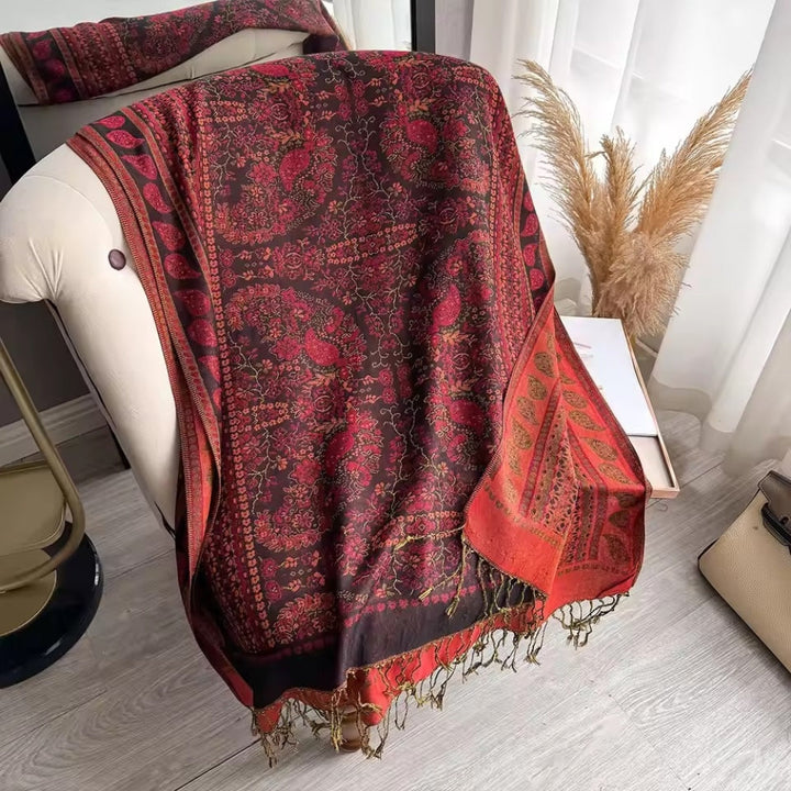Schaltuch Boho-Blütenmuster