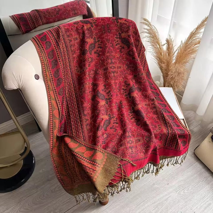 Schaltuch Boho-Blütenmuster