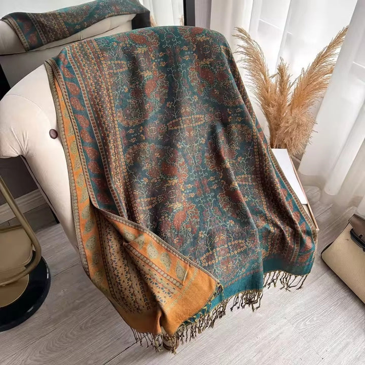 Schaltuch Boho-Blütenmuster