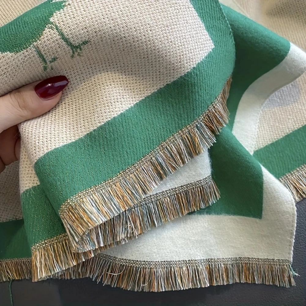 Schaltuch Vogelmotiv Jacquard